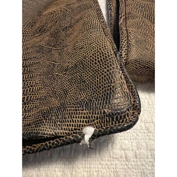 Set Of 2 Faux Leather Reptile Print Pillow Covers, Mystic Valley Traders - Picture 5 of 8